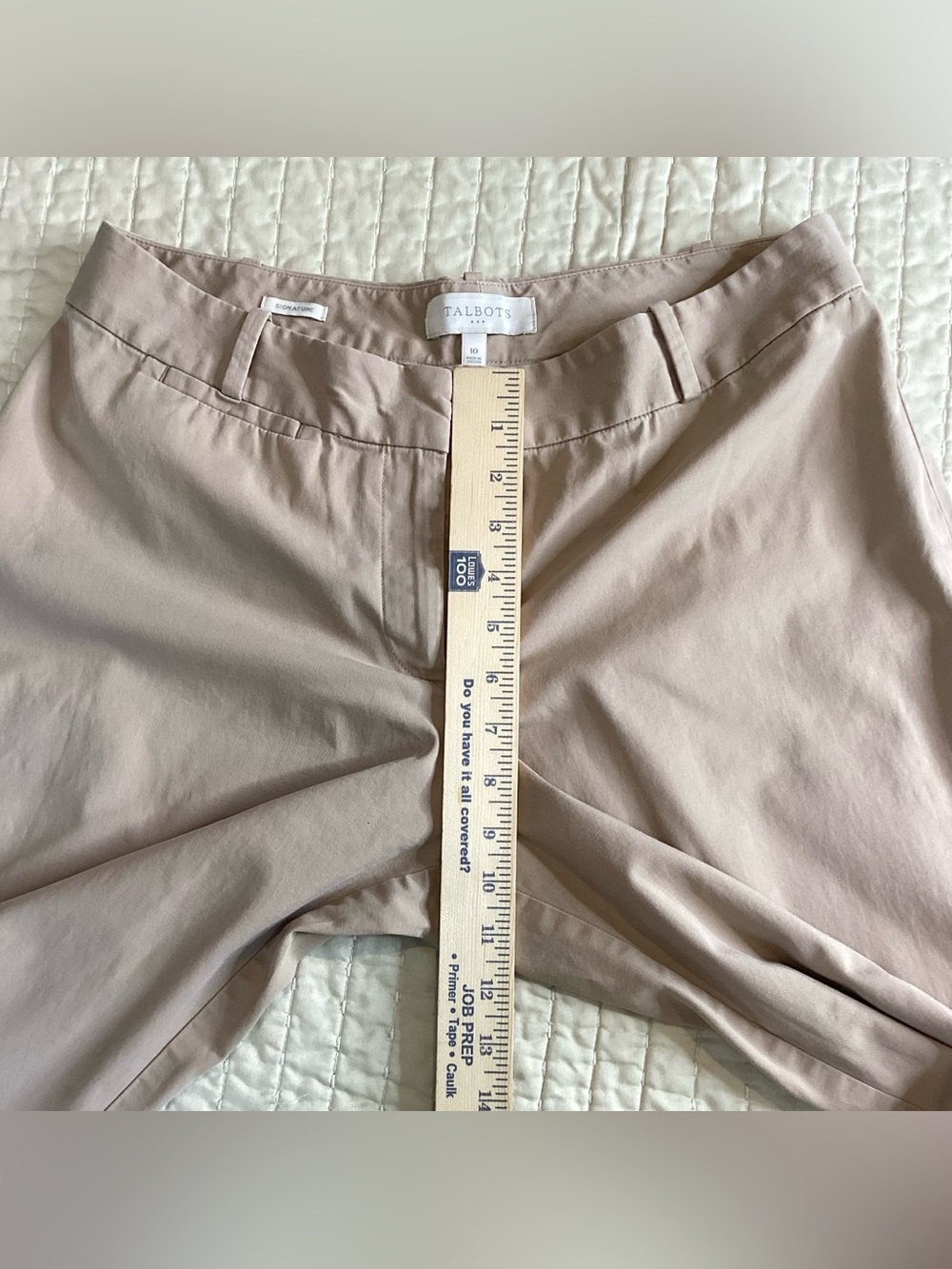 Talbots Signature Taupe Trousers Minimalist Quiet Luxury Workwear Chic Size 10 - Picture 3 of 5